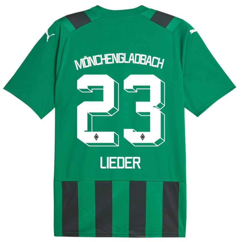 Kinder Michel Lieder #23 Schwarz Grün Auswärtstrikot Trikot 2023/24 T-Shirt Schweiz