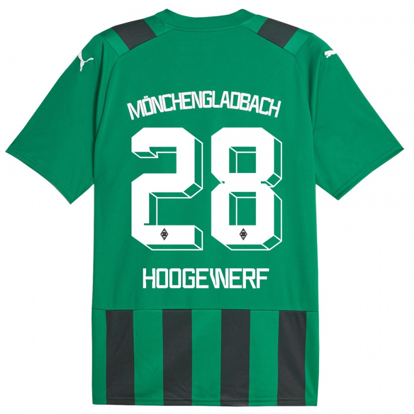 Kinder Dillon Hoogewerf #28 Schwarz Grün Auswärtstrikot Trikot 2023/24 T-Shirt Schweiz