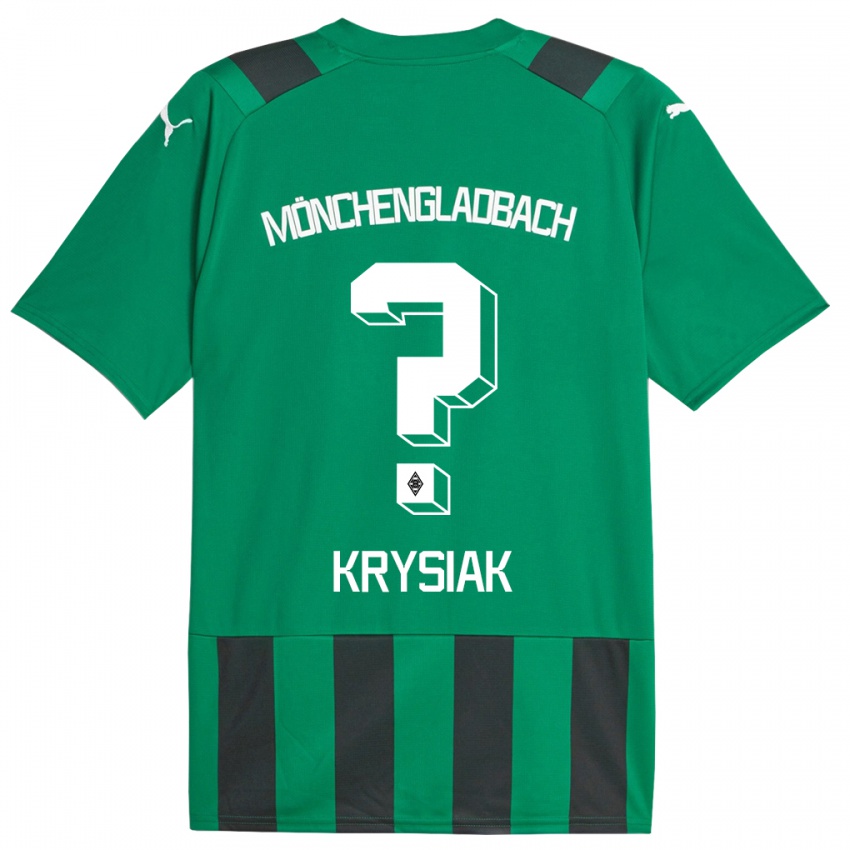 Kinder Bartlomiej Krysiak #0 Schwarz Grün Auswärtstrikot Trikot 2023/24 T-Shirt Schweiz