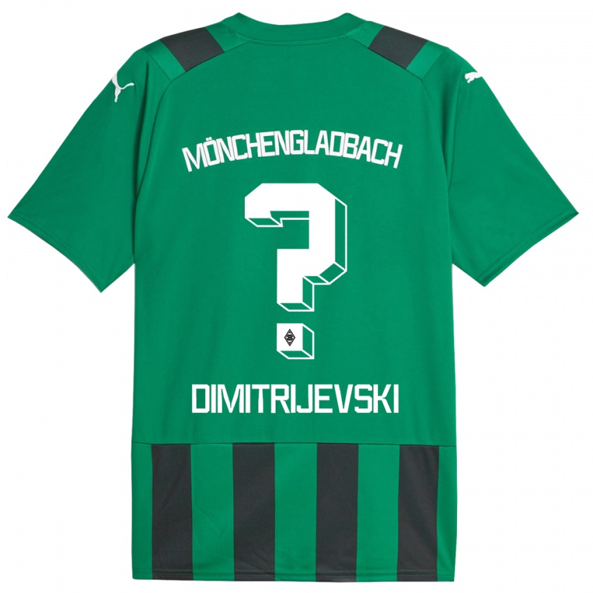 Kinder Maximilian Dimitrijevski #0 Schwarz Grün Auswärtstrikot Trikot 2023/24 T-Shirt Schweiz