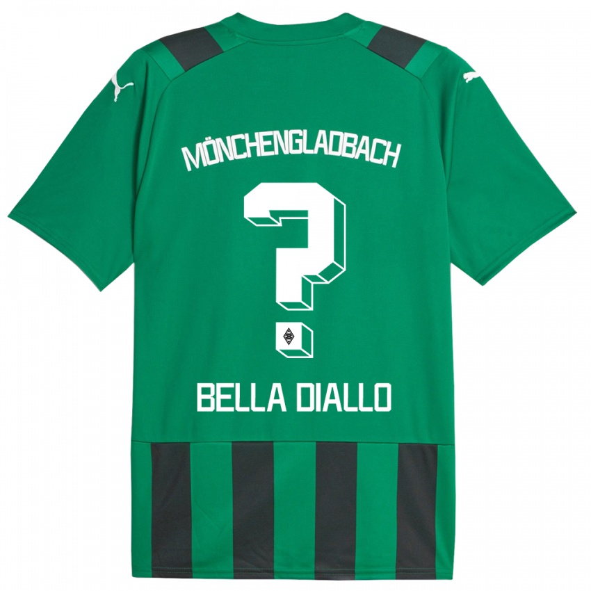 Kinder Oumar Bella Diallo #0 Schwarz Grün Auswärtstrikot Trikot 2023/24 T-Shirt Schweiz