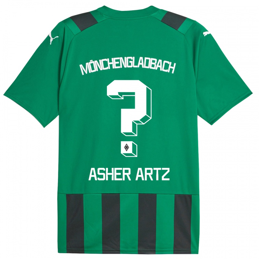 Kinder Asher Artz #0 Schwarz Grün Auswärtstrikot Trikot 2023/24 T-Shirt Schweiz