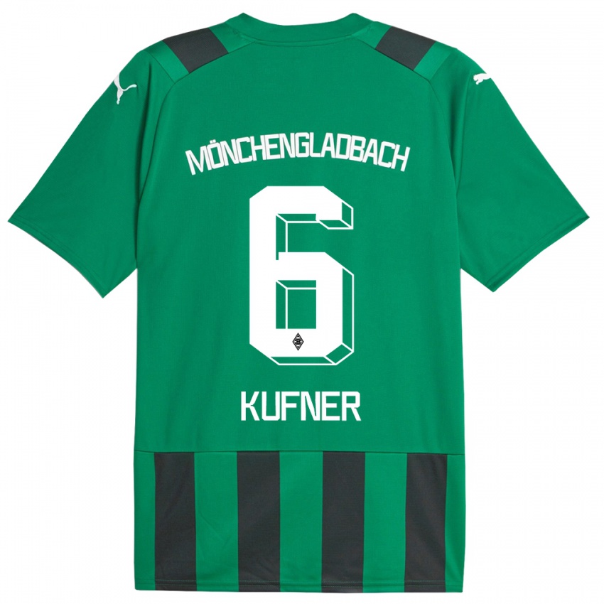 Kinder Anne-Catherine Kufner #6 Schwarz Grün Auswärtstrikot Trikot 2023/24 T-Shirt Schweiz