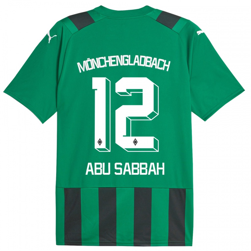 Enfant Maillot Sarah Abu Sabbah #12 Vert Noir Tenues Extérieur 2023/24 T-Shirt Suisse