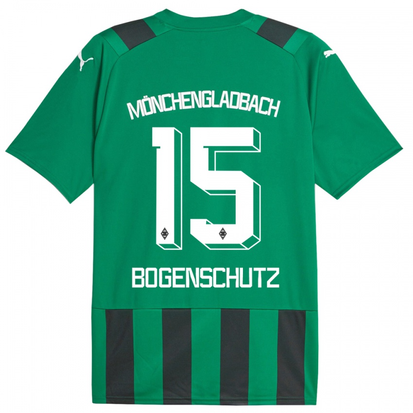 Kinder Kerstin Bogenschutz #15 Schwarz Grün Auswärtstrikot Trikot 2023/24 T-Shirt Schweiz