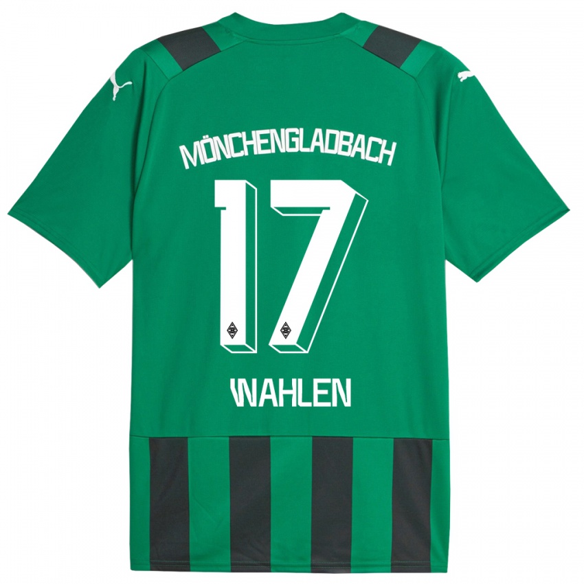 Enfant Maillot Vanessa Wahlen #17 Vert Noir Tenues Extérieur 2023/24 T-Shirt Suisse
