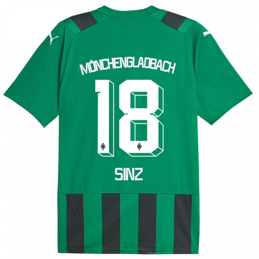 Kinder Michelle Sinz #18 Schwarz Grün Auswärtstrikot Trikot 2023/24 T-Shirt Schweiz