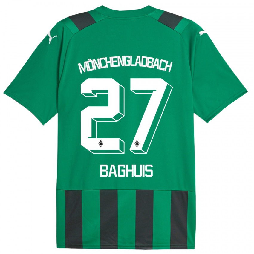 Kinder Chantal Baghuis #27 Schwarz Grün Auswärtstrikot Trikot 2023/24 T-Shirt Schweiz