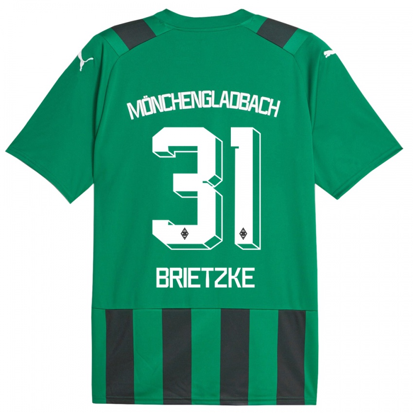 Enfant Maillot Yvonne Brietzke #31 Vert Noir Tenues Extérieur 2023/24 T-Shirt Suisse