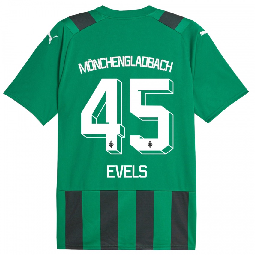 Kinder Emily Evels #45 Schwarz Grün Auswärtstrikot Trikot 2023/24 T-Shirt Schweiz