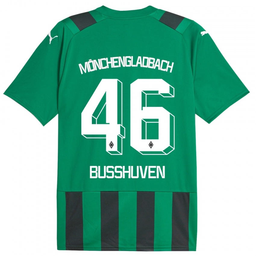 Kinder Alina Busshuven #46 Schwarz Grün Auswärtstrikot Trikot 2023/24 T-Shirt Schweiz