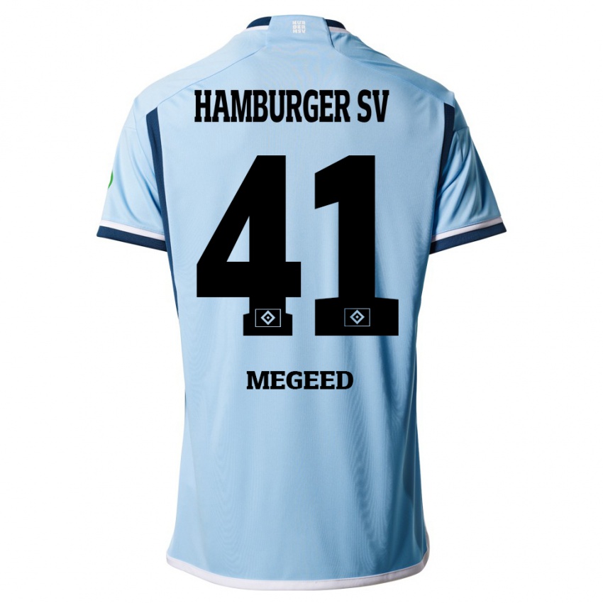 Enfant Maillot Omar Megeed #41 Bleu Tenues Extérieur 2023/24 T-Shirt Suisse
