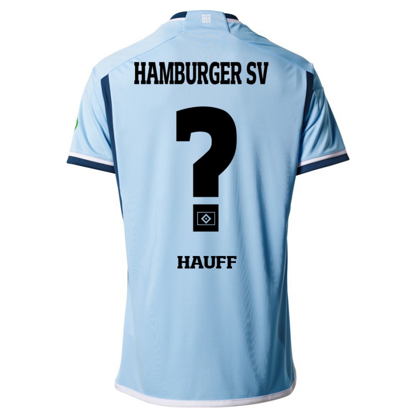 Enfant Maillot Daniel Hauff #0 Bleu Tenues Extérieur 2023/24 T-Shirt Suisse
