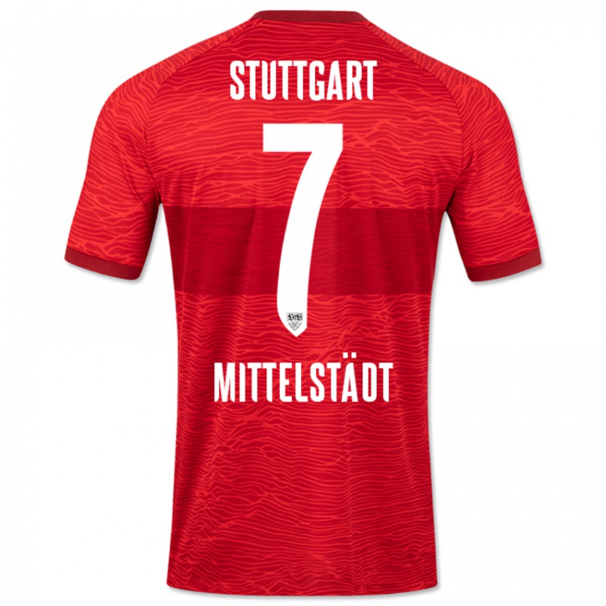 Kinder Maximilian Mittelstädt #7 Rot Auswärtstrikot Trikot 2023/24 T-Shirt Schweiz