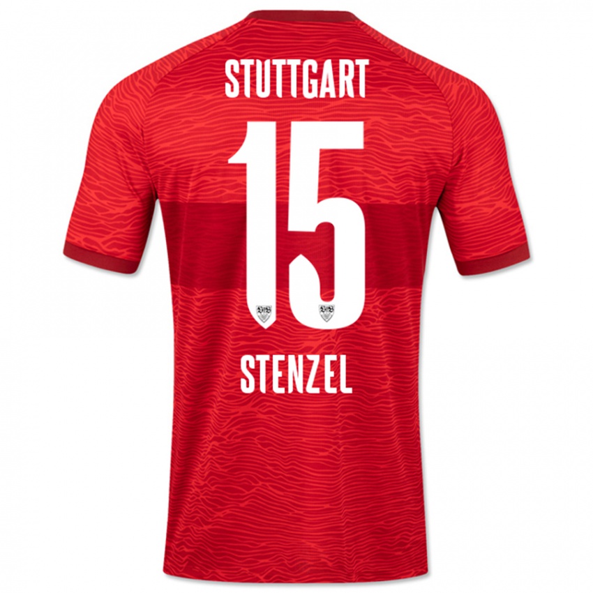 Enfant Maillot Pascal Stenzel #15 Rouge Tenues Extérieur 2023/24 T-Shirt Suisse