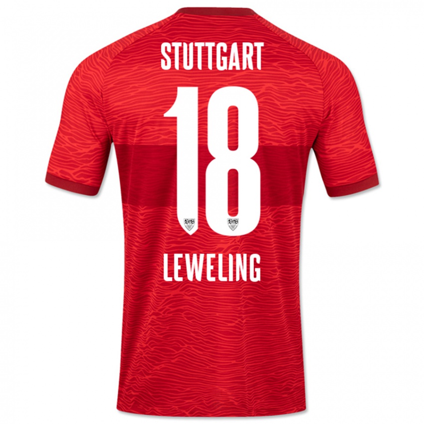 Enfant Maillot Jamie Leweling #18 Rouge Tenues Extérieur 2023/24 T-Shirt Suisse