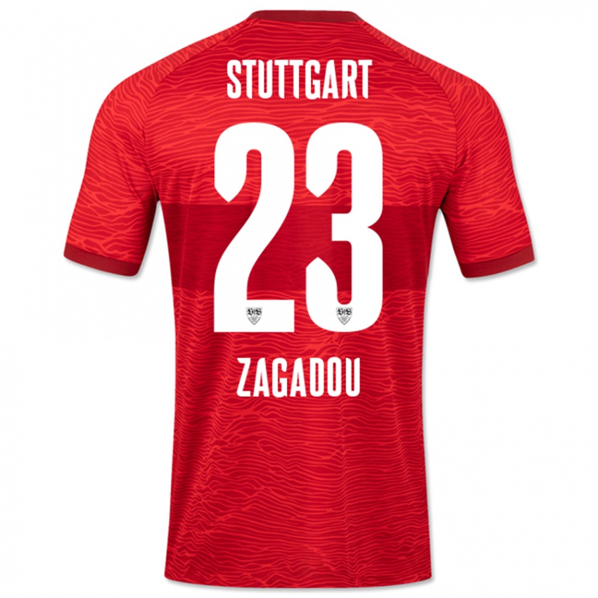 Enfant Maillot Dan-Axel Zagadou #23 Rouge Tenues Extérieur 2023/24 T-Shirt Suisse