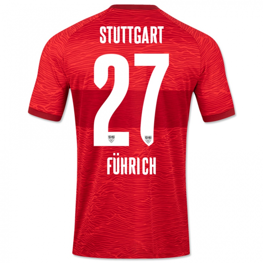 Kinder Chris Führich #27 Rot Auswärtstrikot Trikot 2023/24 T-Shirt Schweiz