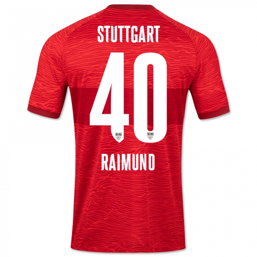 Kinder Luca Raimund #40 Rot Auswärtstrikot Trikot 2023/24 T-Shirt Schweiz