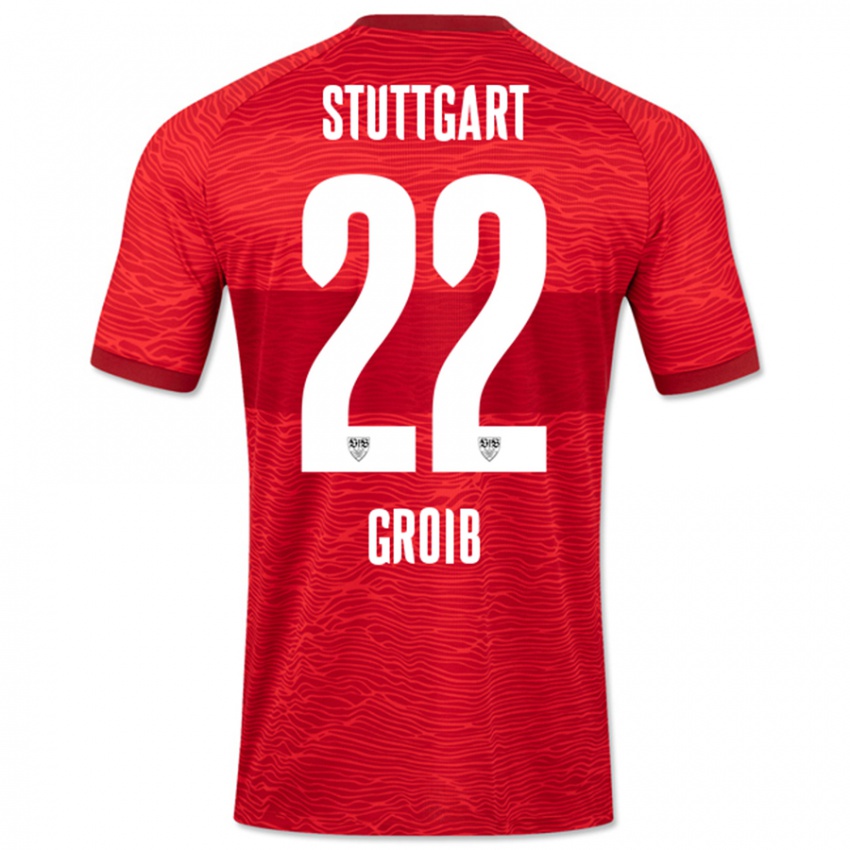 Kinder Alexander Groiß #22 Rot Auswärtstrikot Trikot 2023/24 T-Shirt Schweiz