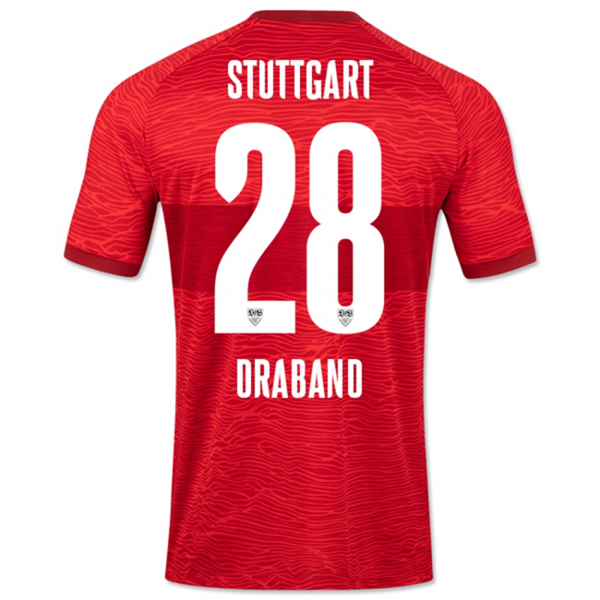 Enfant Maillot Dominik Draband #28 Rouge Tenues Extérieur 2023/24 T-Shirt Suisse