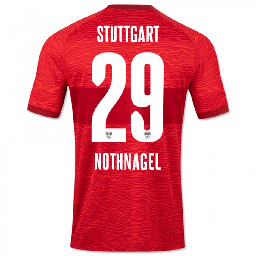 Enfant Maillot Dominik Nothnagel #29 Rouge Tenues Extérieur 2023/24 T-Shirt Suisse