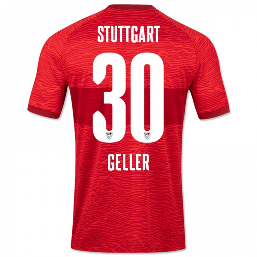 Enfant Maillot Robert Geller #30 Rouge Tenues Extérieur 2023/24 T-Shirt Suisse