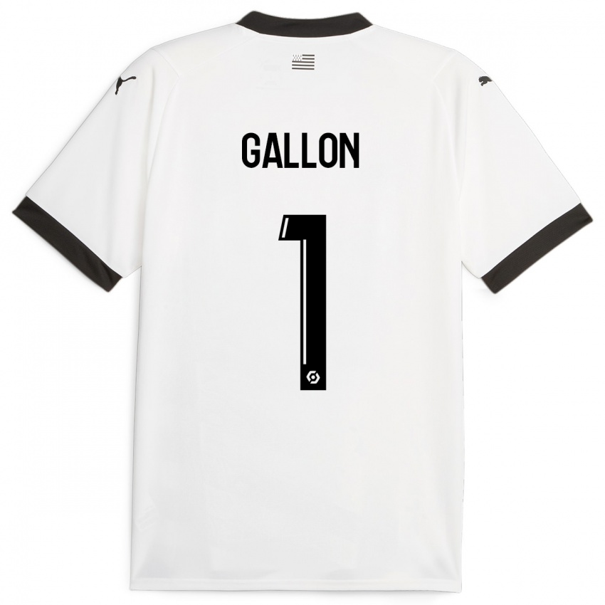 Enfant Maillot Gauthier Gallon #1 Blanc Tenues Extérieur 2023/24 T-Shirt Suisse