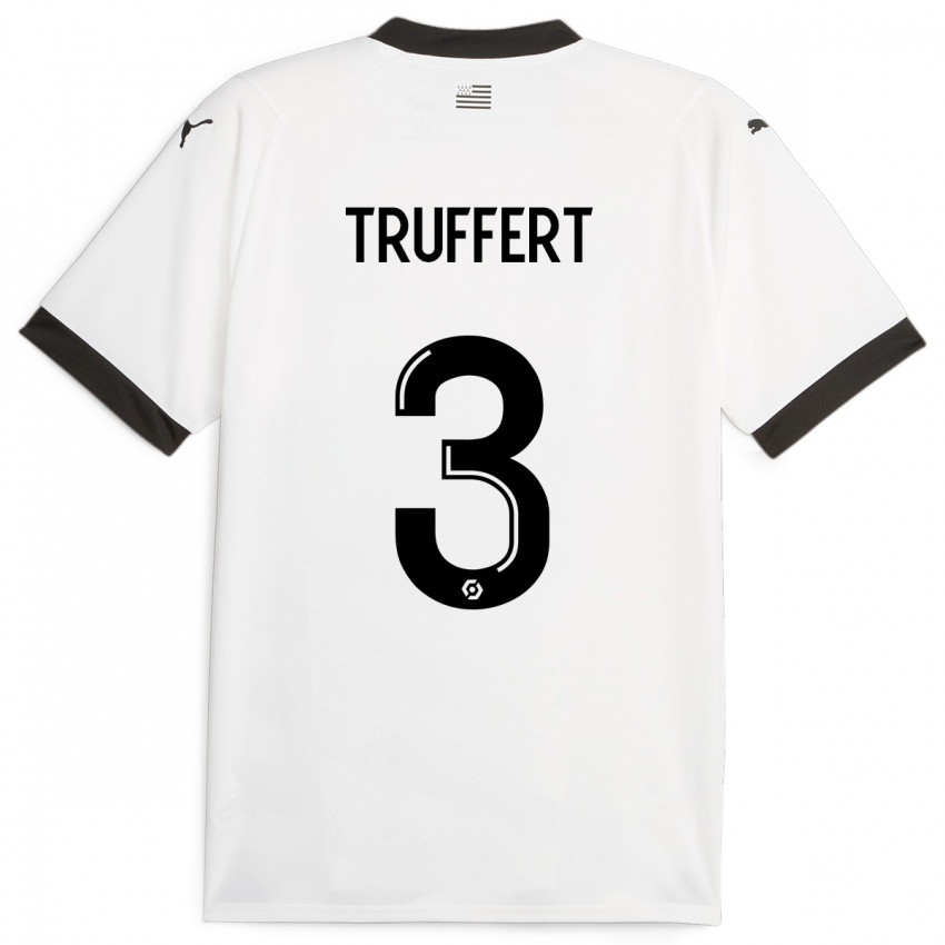 Kinder Adrien Truffert #3 Weiß Auswärtstrikot Trikot 2023/24 T-Shirt Schweiz