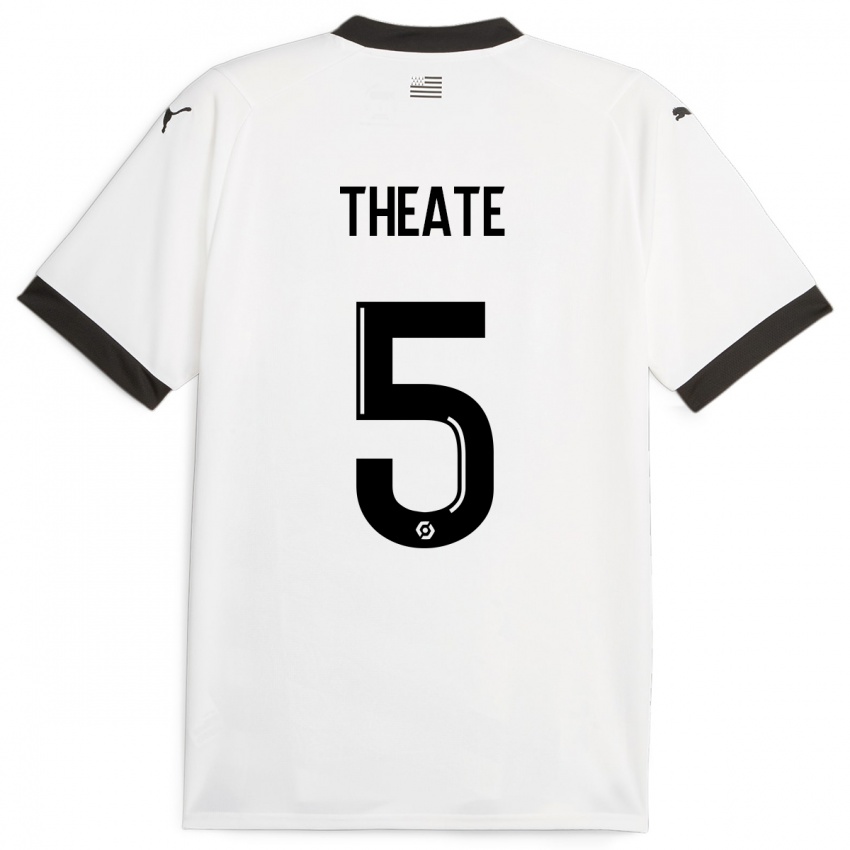 Enfant Maillot Arthur Theate #5 Blanc Tenues Extérieur 2023/24 T-Shirt Suisse