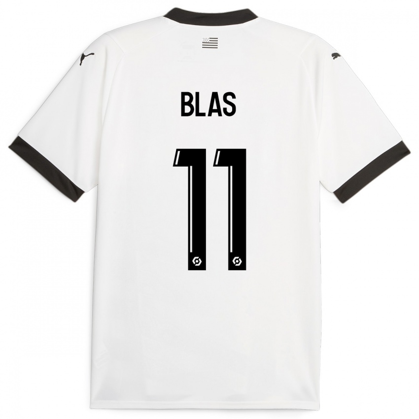 Enfant Maillot Ludovic Blas #11 Blanc Tenues Extérieur 2023/24 T-Shirt Suisse