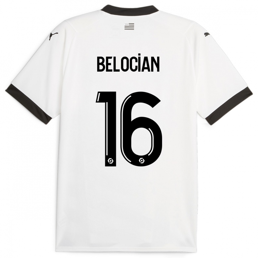 Enfant Maillot Jeanuël Belocian #16 Blanc Tenues Extérieur 2023/24 T-Shirt Suisse