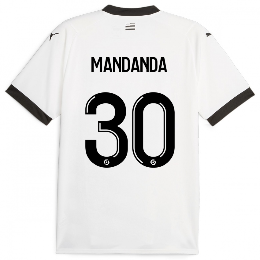 Enfant Maillot Steve Mandanda #30 Blanc Tenues Extérieur 2023/24 T-Shirt Suisse
