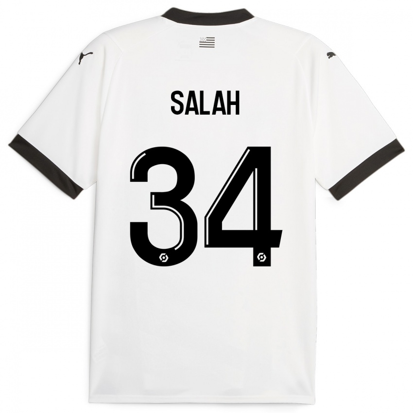 Kinder Ibrahim Salah #34 Weiß Auswärtstrikot Trikot 2023/24 T-Shirt Schweiz
