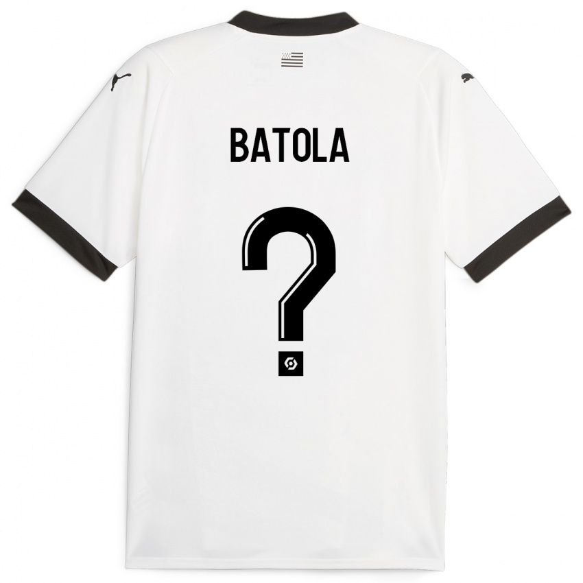Enfant Maillot Yann Batola #0 Blanc Tenues Extérieur 2023/24 T-Shirt Suisse