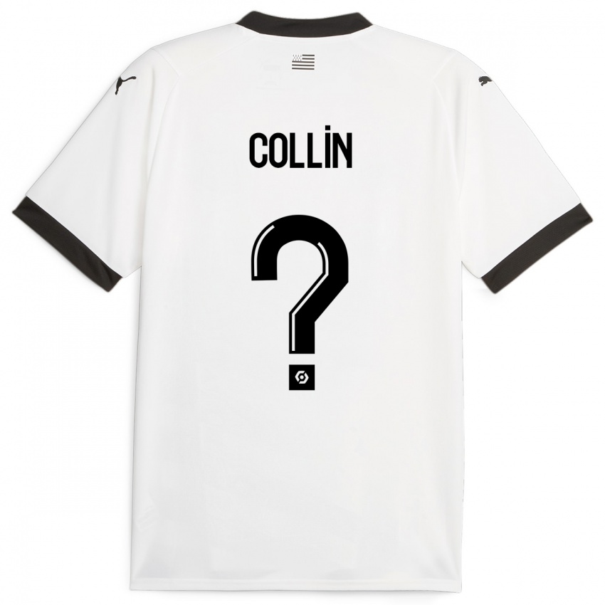 Enfant Maillot Théo Collin #0 Blanc Tenues Extérieur 2023/24 T-Shirt Suisse