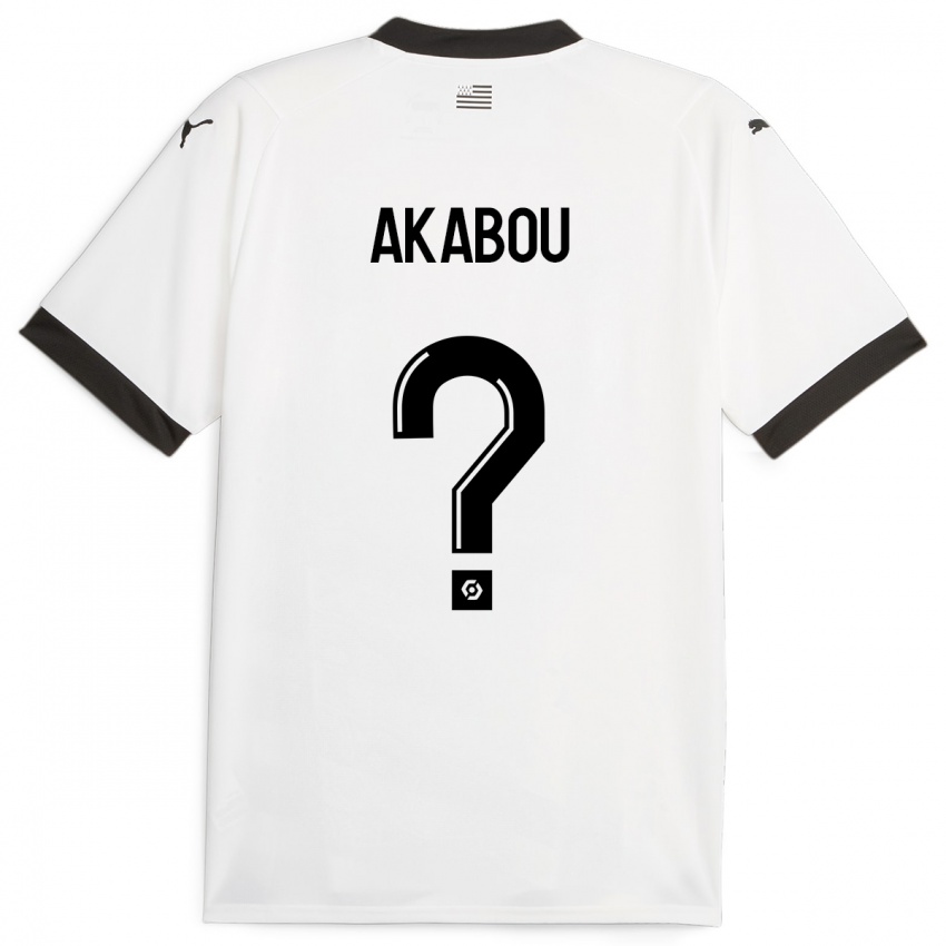 Enfant Maillot Ayoube Akabou #0 Blanc Tenues Extérieur 2023/24 T-Shirt Suisse