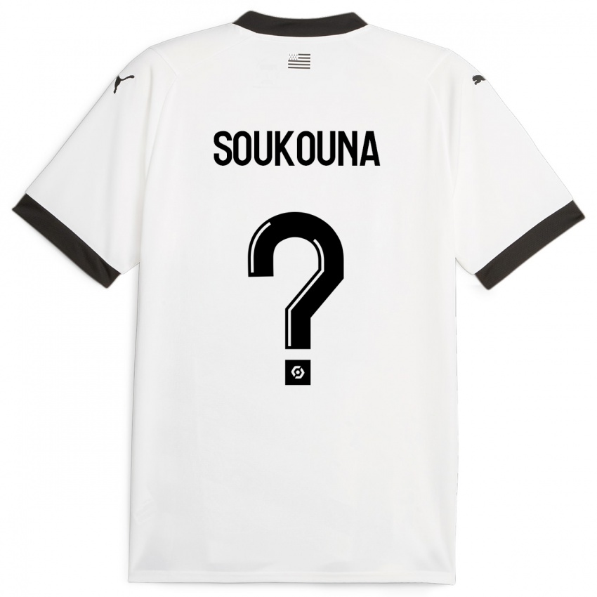 Enfant Maillot Isiaka Soukouna #0 Blanc Tenues Extérieur 2023/24 T-Shirt Suisse