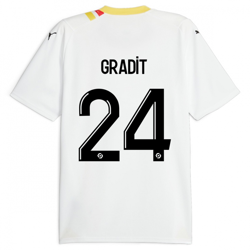 Kinder Jonathan Gradit #24 Schwarz Auswärtstrikot Trikot 2023/24 T-Shirt Schweiz