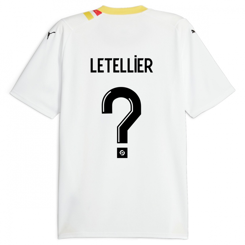 Enfant Maillot Trévor Letellier #0 Noir Tenues Extérieur 2023/24 T-Shirt Suisse