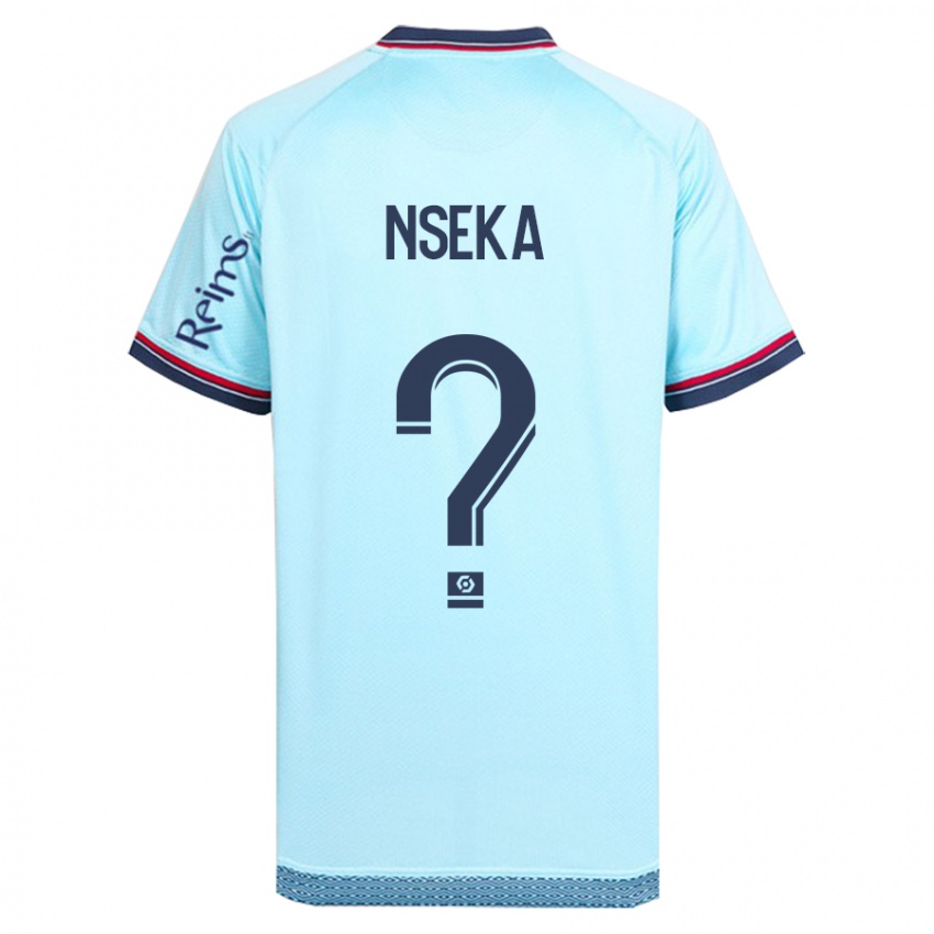 Enfant Maillot Nelson Nseka #0 Bleu Ciel Tenues Extérieur 2023/24 T-Shirt Suisse