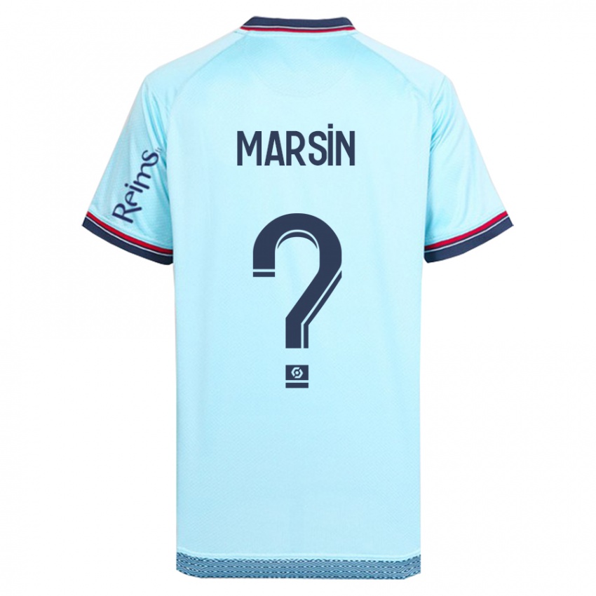 Enfant Maillot Antonin Marsin #0 Bleu Ciel Tenues Extérieur 2023/24 T-Shirt Suisse