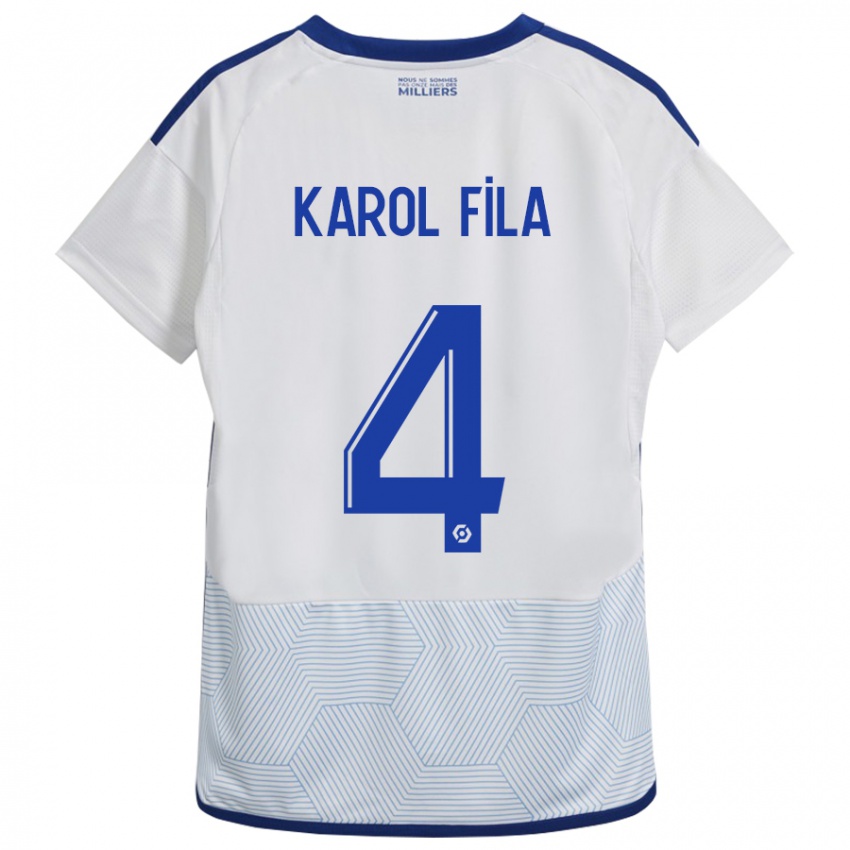 Enfant Maillot Karol Fila #4 Blanc Tenues Extérieur 2023/24 T-Shirt Suisse