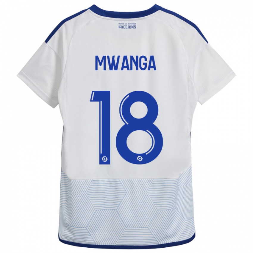 Enfant Maillot Junior Mwanga #18 Blanc Tenues Extérieur 2023/24 T-Shirt Suisse