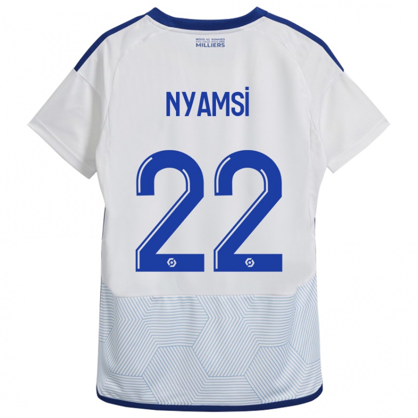 Enfant Maillot Gerzino Nyamsi #22 Blanc Tenues Extérieur 2023/24 T-Shirt Suisse