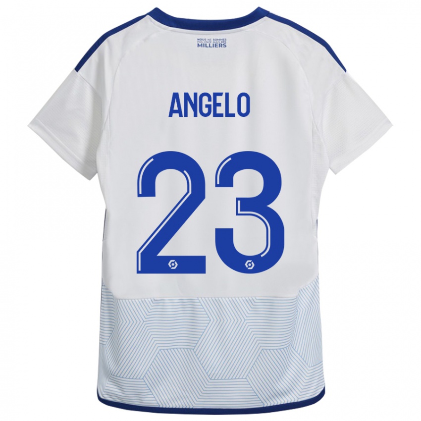 Enfant Maillot Ângelo #23 Blanc Tenues Extérieur 2023/24 T-Shirt Suisse