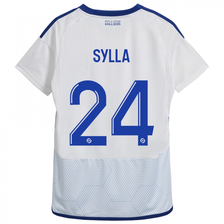 Enfant Maillot Abakar Sylla #24 Blanc Tenues Extérieur 2023/24 T-Shirt Suisse