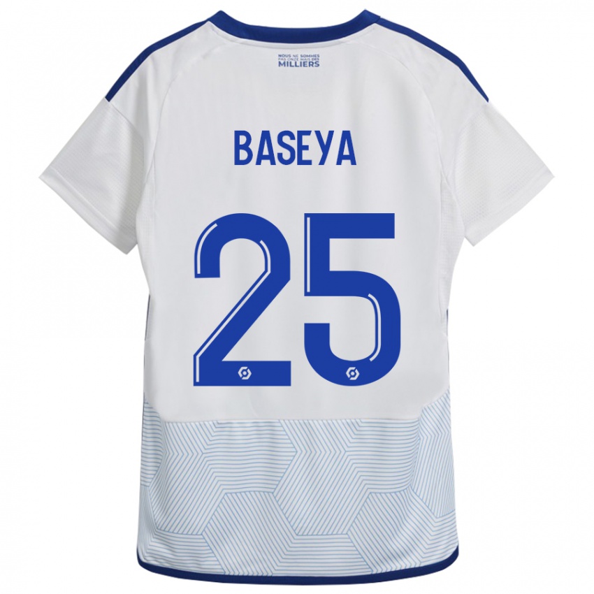 Enfant Maillot Steven Baseya #25 Blanc Tenues Extérieur 2023/24 T-Shirt Suisse