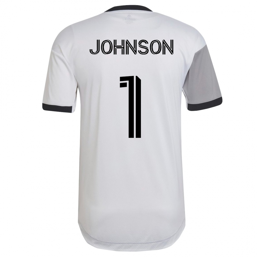 Enfant Maillot Sean Johnson #1 Blanc Tenues Extérieur 2023/24 T-Shirt Suisse