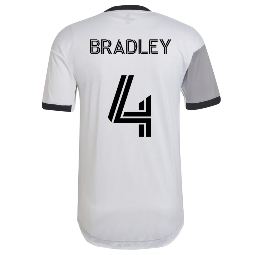 Enfant Maillot Michael Bradley #4 Blanc Tenues Extérieur 2023/24 T-Shirt Suisse